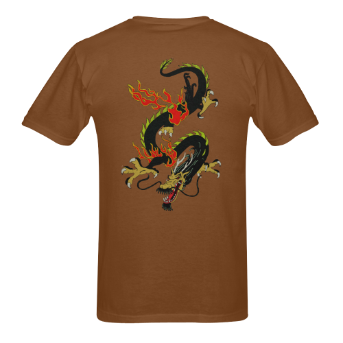 Chinese Dragon Black Men's T-Shirt in USA Size (Two Sides Printing)