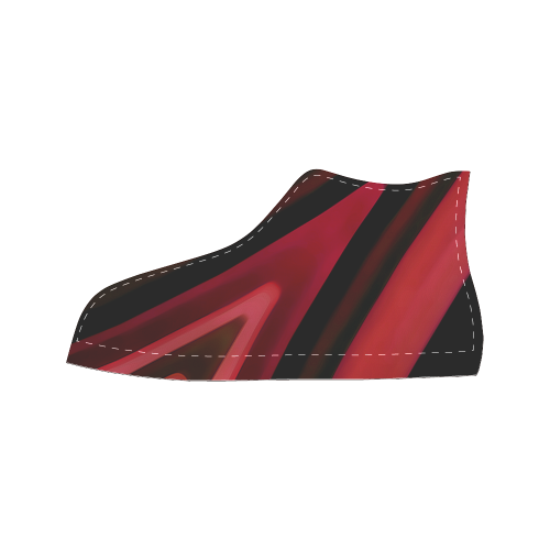 red and black canvas shoes