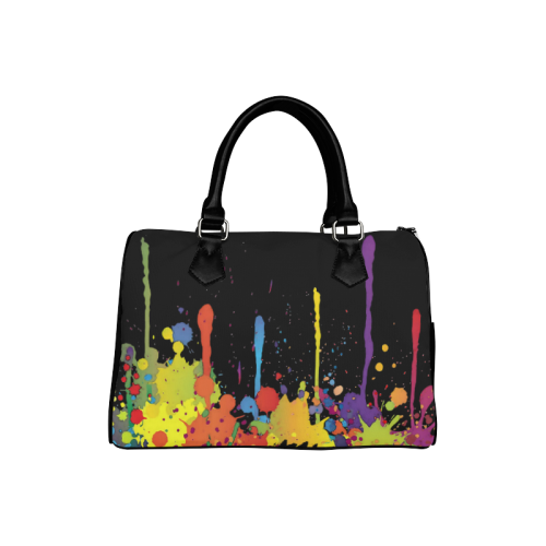 Crazy multicolored running SPLASHES Boston Handbag (Model 1621)