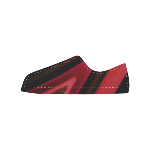 red and black canvas shoes