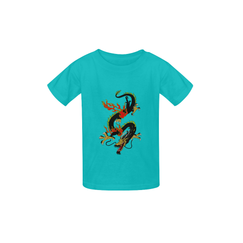 Chinese Dragon Black Kid's  Classic T-shirt (Model T22)