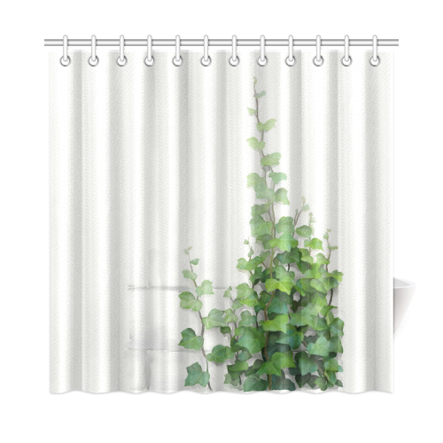 Watercolor Vines, climbing plant Shower Curtain 72"x72"