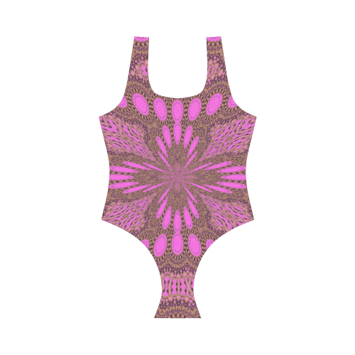 Razzberry Bouquet Vest One Piece Swimsuit (Model S04)