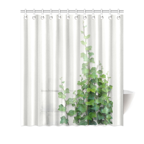 Watercolor Vines, climbing plant Shower Curtain 66"x72"