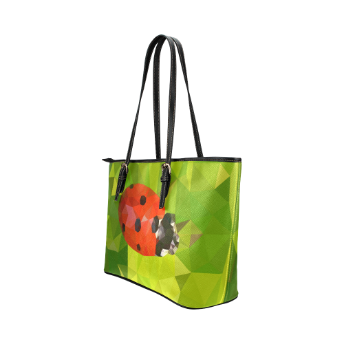 Lady Bug Leather Tote Bag/Small (Model 1651)