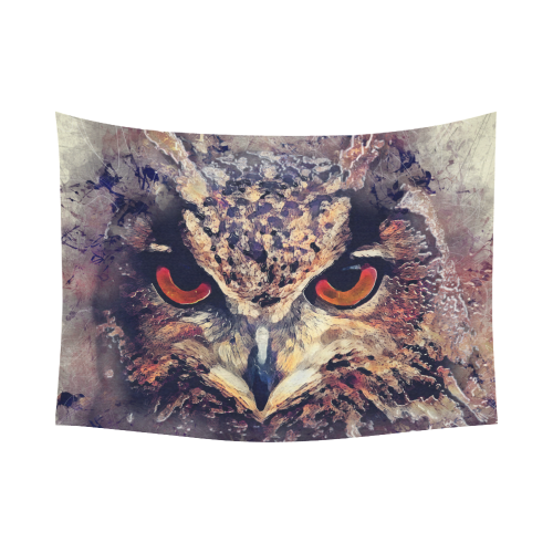 owl Cotton Linen Wall Tapestry 80"x 60"