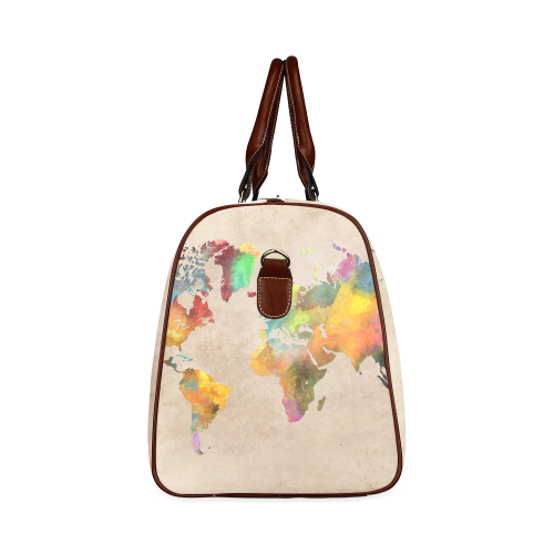 world map 17 Waterproof Travel Bag/Large (Model 1639)