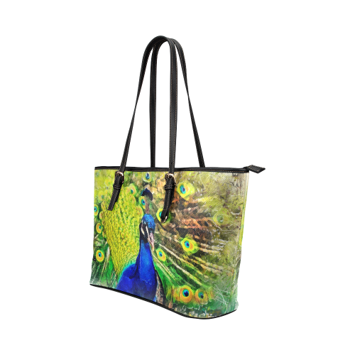 peacock Leather Tote Bag/Large (Model 1651)