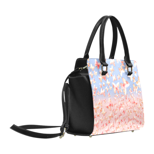 Pink Butterflies Classic Shoulder Handbag (Model 1653)