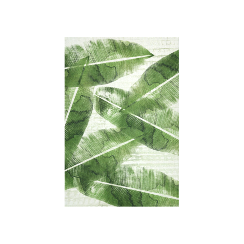 Tropical Bananas Leaves Cotton Linen Wall Tapestry 40"x 60"