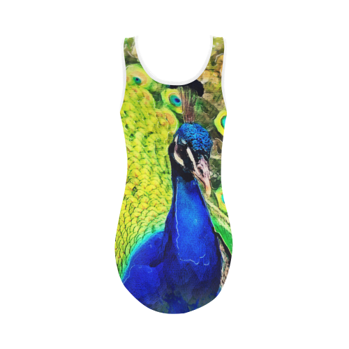 peacock Vest One Piece Swimsuit (Model S04)