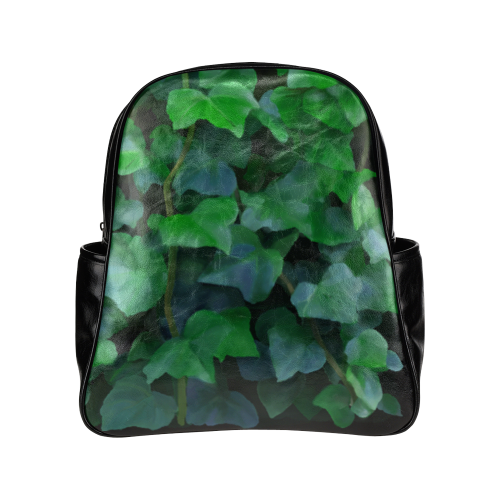 Vines, climbing plant on black Multi-Pockets Backpack (Model 1636)