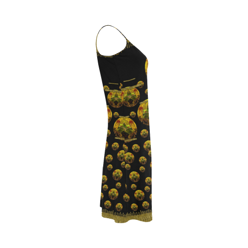 Exploring Keep Calm In gold with flair Alcestis Slip Dress (Model D05)