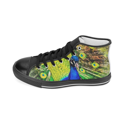 peacock Men’s Classic High Top Canvas Shoes (Model 017)