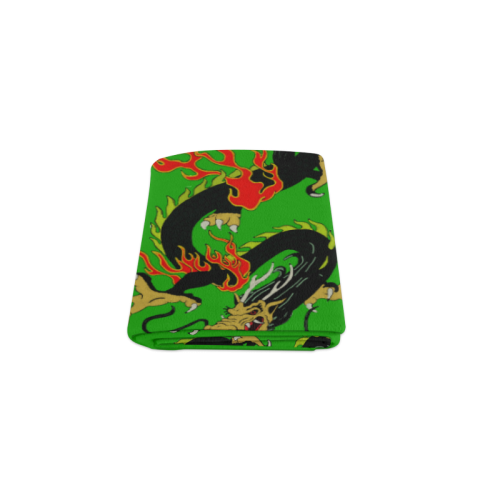 Chinese Dragon Black Blanket 40"x50"