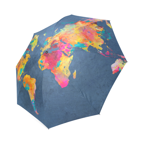 world map 18 Foldable Umbrella (Model U01)