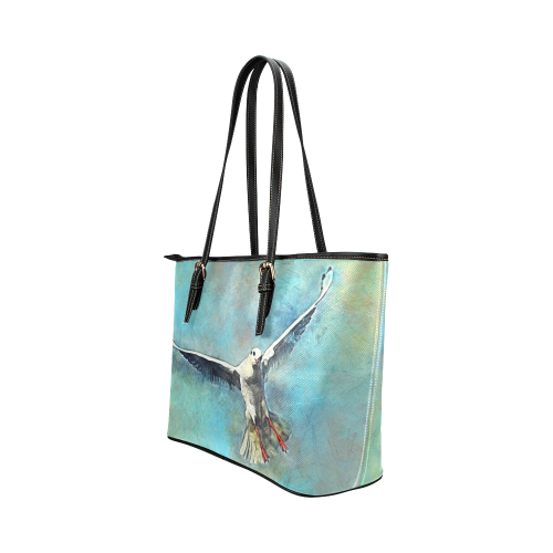 bird Leather Tote Bag/Large (Model 1651)