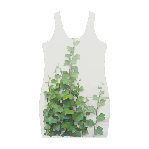 Watercolor Vines, climbing plant zoom Medea Vest Dress (Model D06)