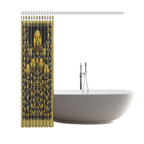 Exploring Keep Calm In gold with flair Shower Curtain 69"x72"