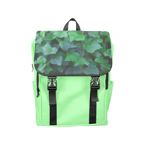 Vines, climbing plant on black Casual Shoulders Backpack (Model 1623)