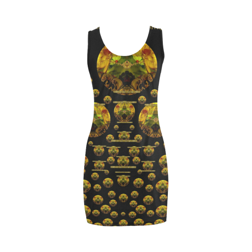 Exploring Keep Calm In gold with flair Medea Vest Dress (Model D06)