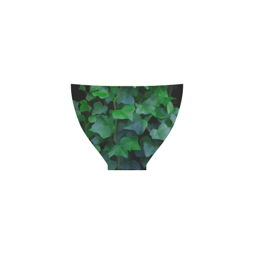 Vines, climbing plant on black Custom Bikini Swimsuit