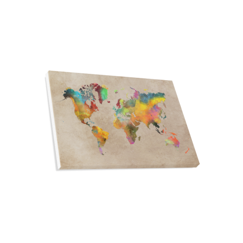 world map 17 Canvas Print 18"x12"