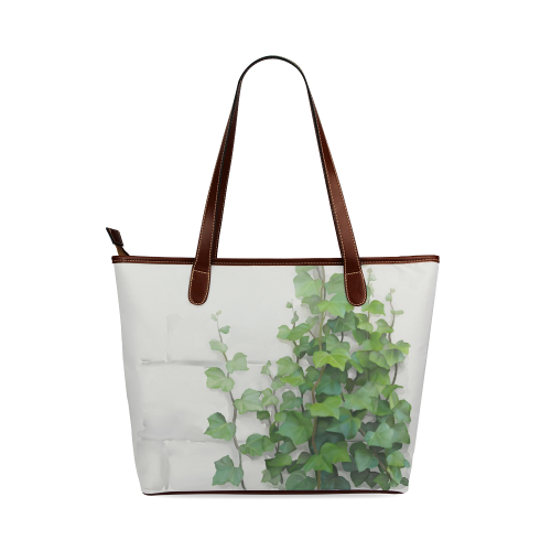 Watercolor Vines, climbing plant Shoulder Tote Bag (Model 1646)