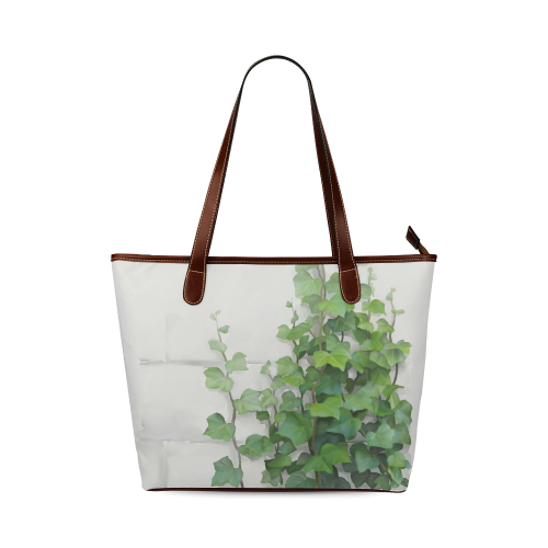 Watercolor Vines, climbing plant Shoulder Tote Bag (Model 1646)