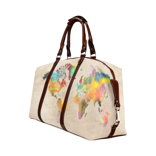 world map 17 Classic Travel Bag (Model 1643)