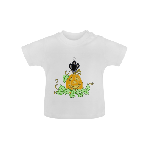 Halloween Crow And Pumpkin Baby Classic T-Shirt (Model T30)