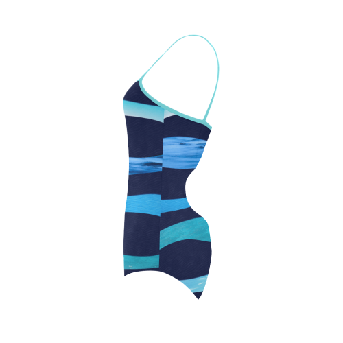 ocean blue Strap Swimsuit ( Model S05)