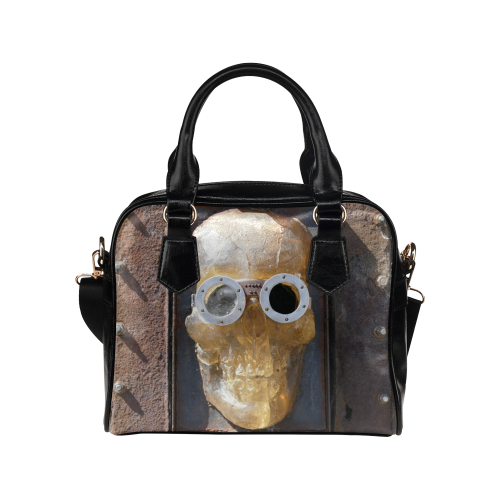 Steampunk skull pirate Shoulder Handbag (Model 1634)