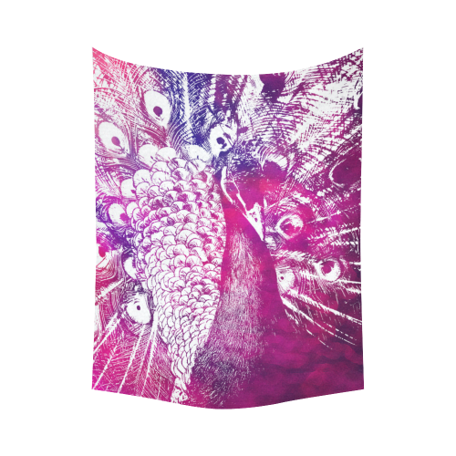 peacock Cotton Linen Wall Tapestry 60"x 80"