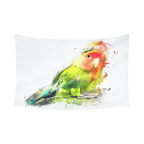 lovebird Cotton Linen Wall Tapestry 90"x 60"