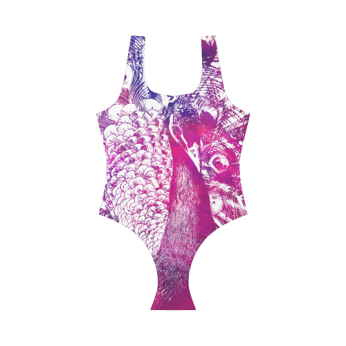 peacock Vest One Piece Swimsuit (Model S04)