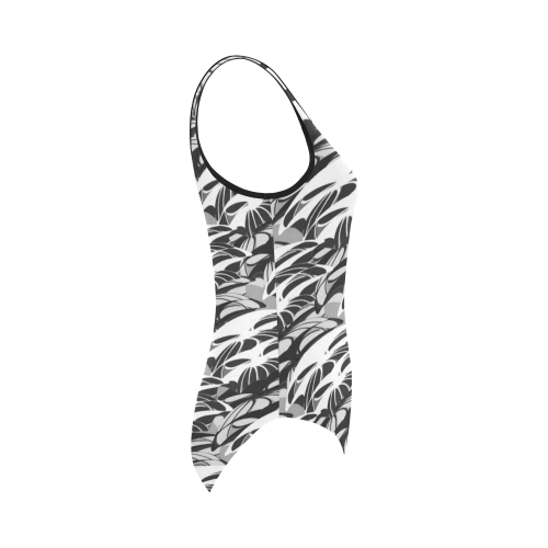 Alien Troops - Black & White Vest One Piece Swimsuit (Model S04)