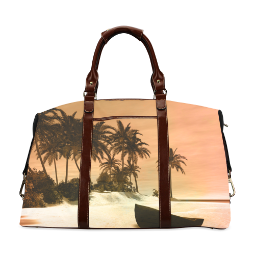 Wonderful seascape with tropical island Classic Travel Bag (Model 1643)