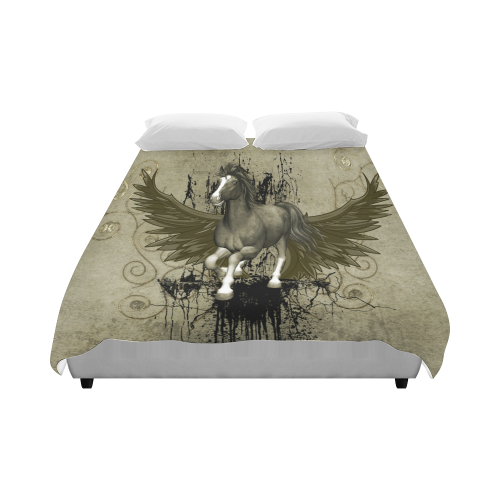 Wild horse with wings Duvet Cover 86"x70" ( All-over-print)