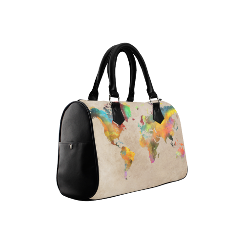 world map 17 Boston Handbag (Model 1621)