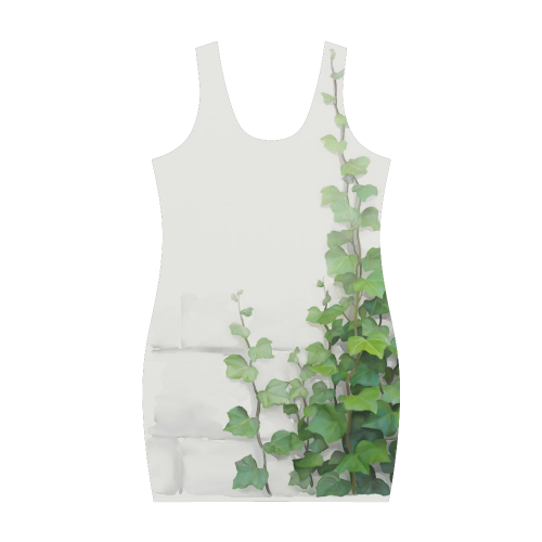 Watercolor Vines, climbing plant Medea Vest Dress (Model D06)