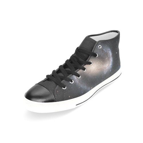 Barred spiral galaxy NGC 1300 Women's Classic High Top Canvas Shoes (Model 017)