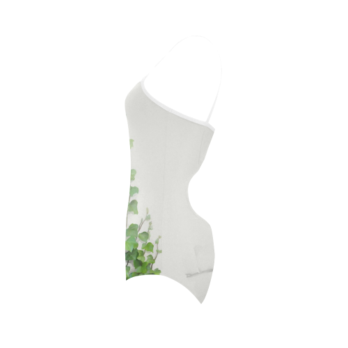 Watercolor Vines, climbing plant Strap Swimsuit ( Model S05)