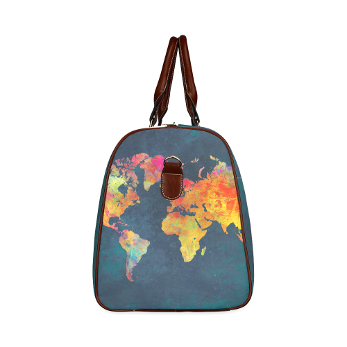 world map 16 Waterproof Travel Bag/Large (Model 1639)