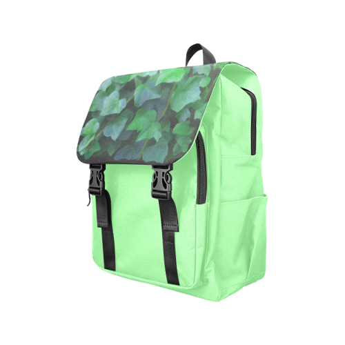 Vines, climbing plant on black Casual Shoulders Backpack (Model 1623)