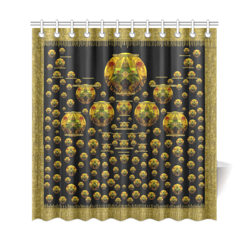 Exploring Keep Calm In gold with flair Shower Curtain 69"x72"