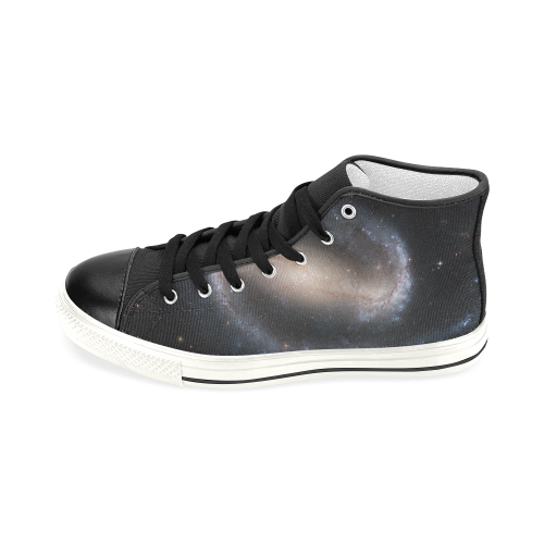 Barred spiral galaxy NGC 1300 Women's Classic High Top Canvas Shoes (Model 017)