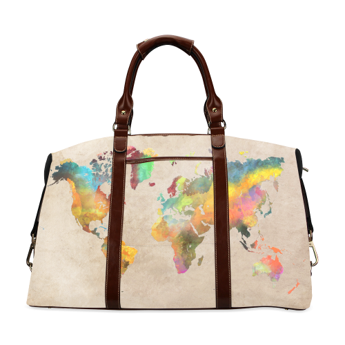 world map 17 Classic Travel Bag (Model 1643)