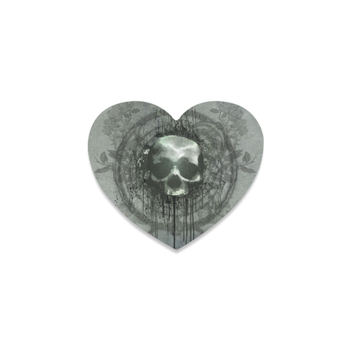 Awesome skull with bones and grunge Heart Coaster