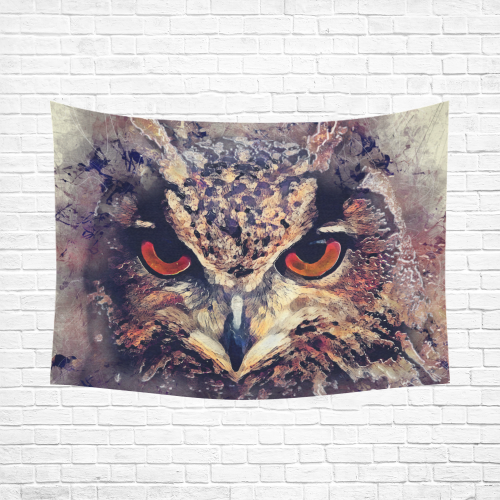 owl Cotton Linen Wall Tapestry 80"x 60"